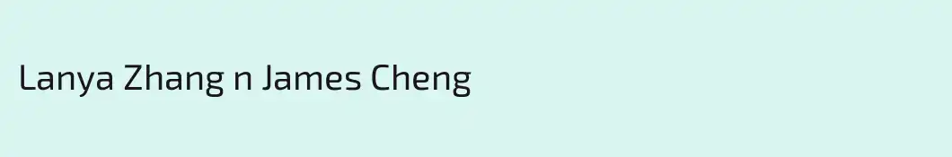 Lanya Zhang n James Cheng